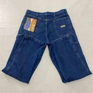 Wrangler Carpenter Jeans 36x34 Blue Denim Workwear Utility Pants 94LSWDV